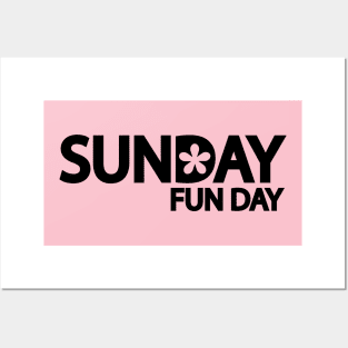 Sunday Fun day artistic design Posters and Art